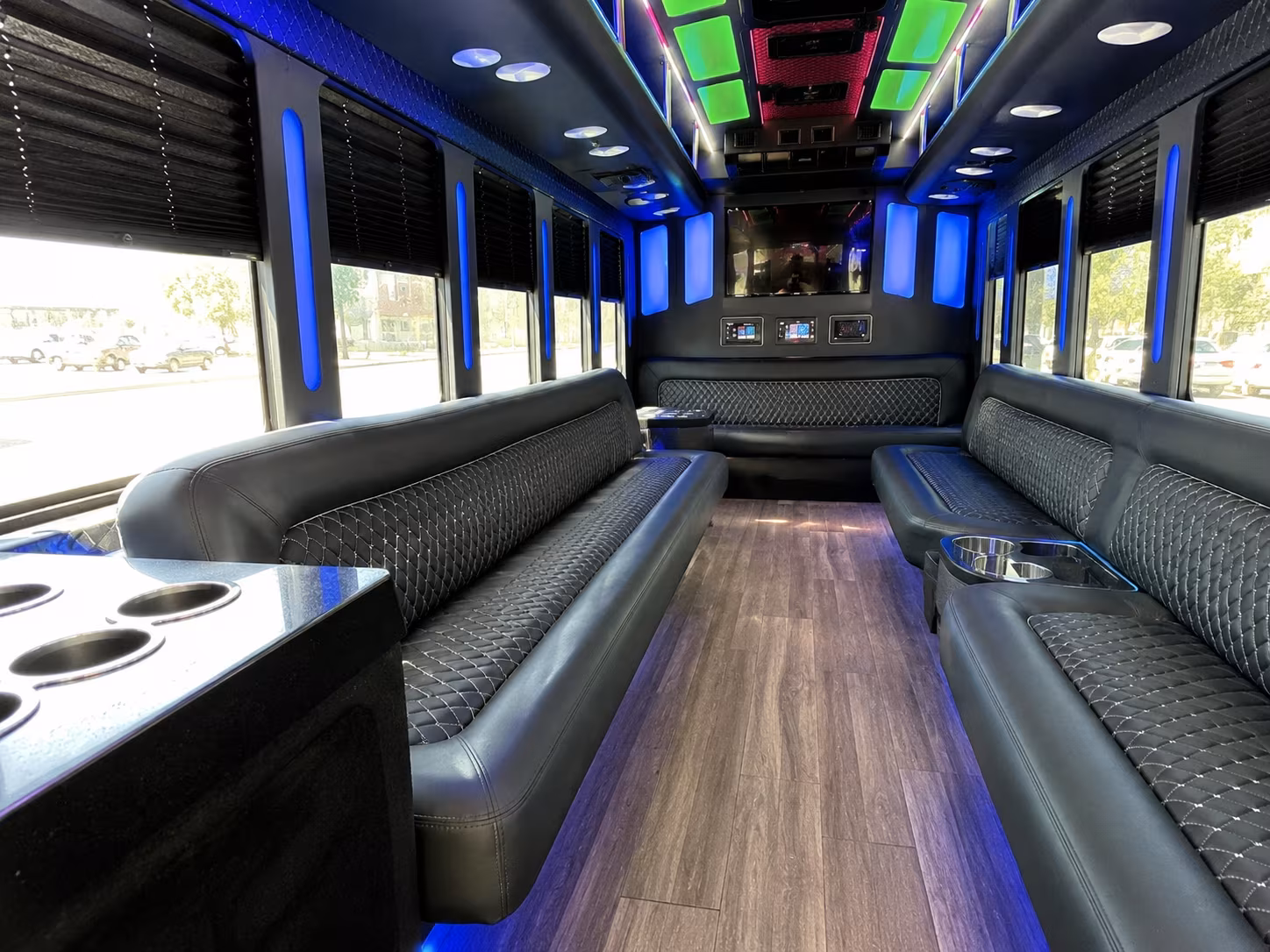 colorado springs 15 passenger party bus inside