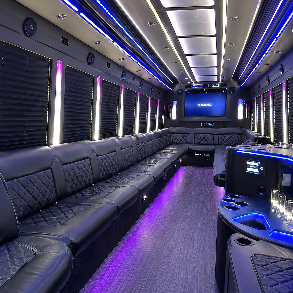 colorado springs 30 passenger party bus inside