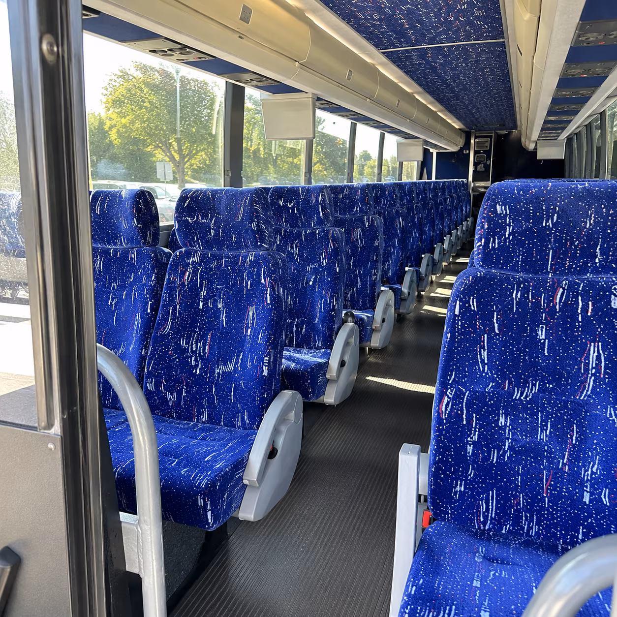 colorado springs 50 passenger charter bus inside